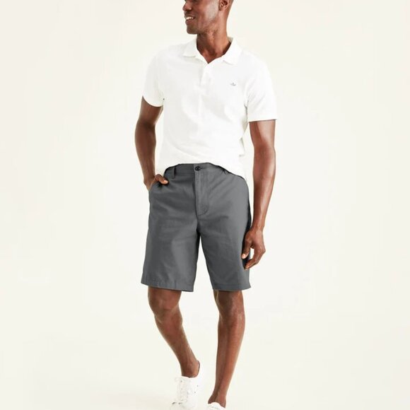 "NWT" Dockers Perfect 10.5" Short Classic Fit In Seacliff Grey Men's Size 34 - Picture 1 of 12
